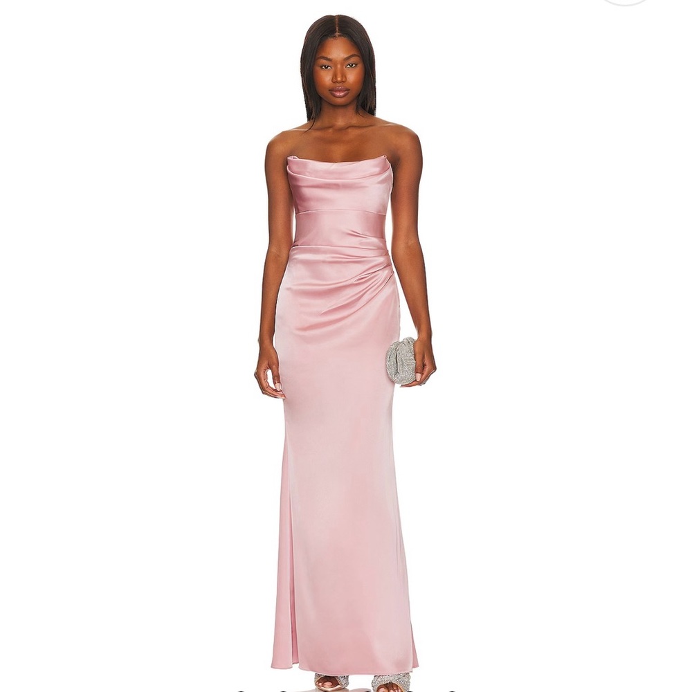 Strapless Pink Gown - Revolve